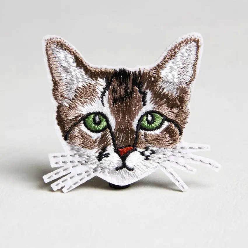 

Dog Cat Animal Patch Embroidered Motorcycle Applique Badge Embroidery Patch Biker Punk Parch on Clothing for Jacket Backpack