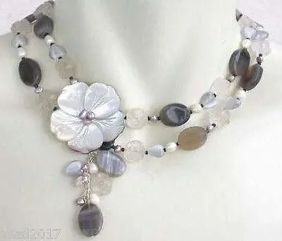 

Wholesale 100% Natural jewelry Pretty Choker White Opal moonstone Necklace Shell Clasp