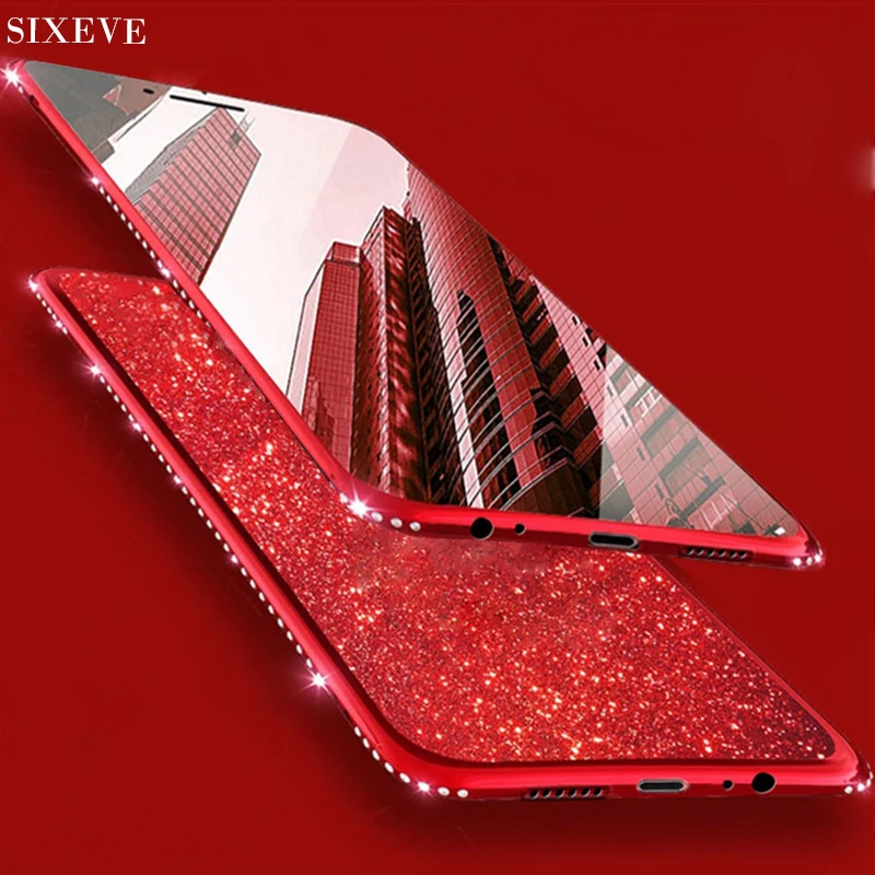 

Rhinestone Glitter Diamond Frame Case For Samsung Galaxy S8 S9 Plus S7 Edge Note8 Note9 Luxury Soft Silicone Phone Cover casing
