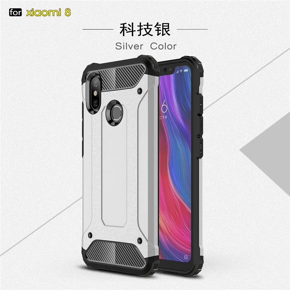 HereCaseStrong Hybrid Tough Shockproof Armor Phone Back Case For Xiaomi Mi8 SE Mix2S Mi5X 6X Redmi 5A Note 5A Rugged Impact Cover (1)