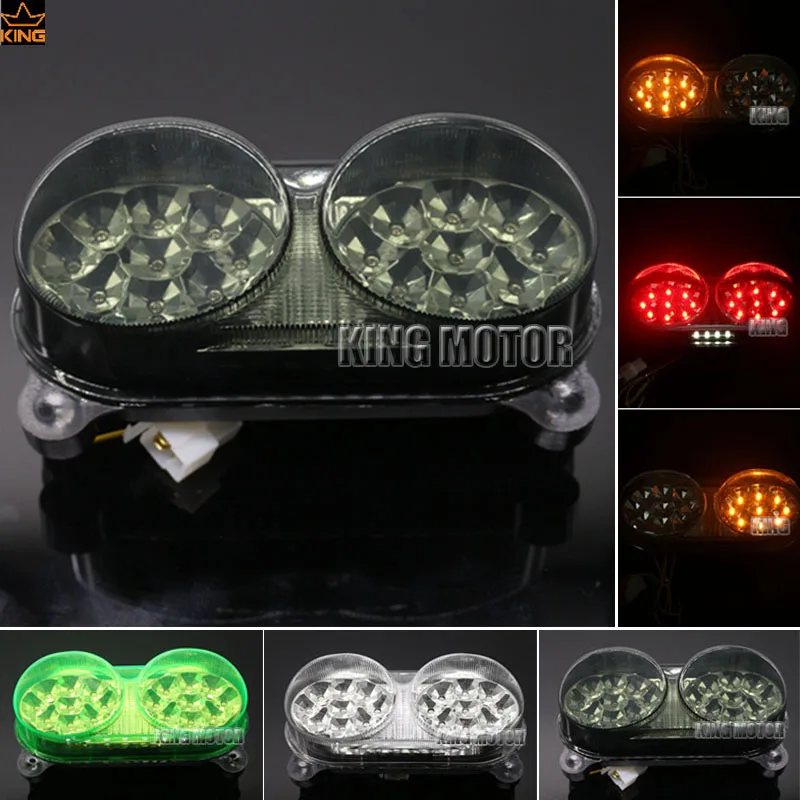 

For Kawasaki Ninja ZX6R ZZR600 ZX9R ZX900 Z750 Z750S Motorcycler Accessories Integrated LED Tail Light Turn signal Blinker Smoke