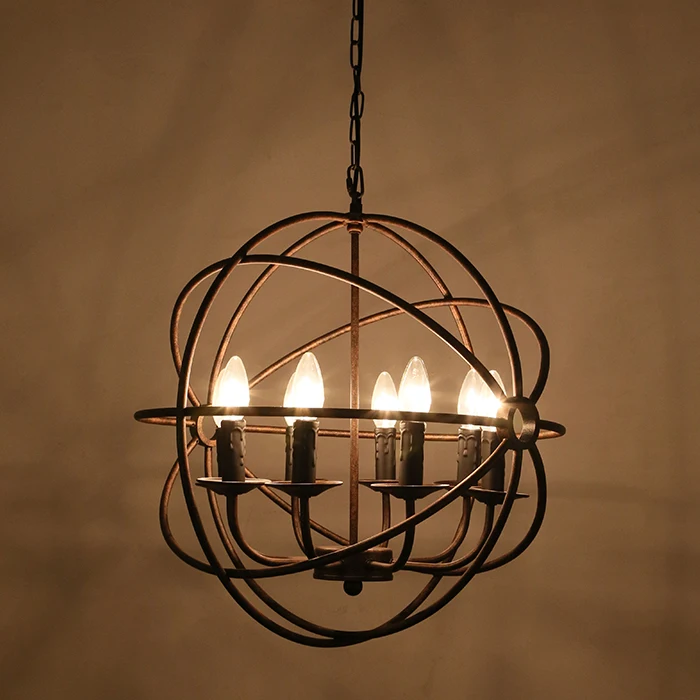 

American Industrial Circle Vintage pendant lamp lights chandelier lighting led hanglamp loft decor lamps light fixtures bedroom