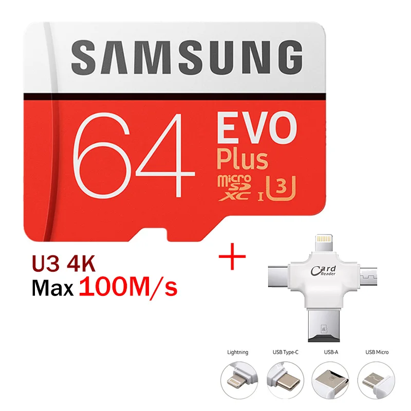 Карта памяти SAMSUNG 32 Гб 64 Гб 128 ГБ 256 ГБ Micro SD карта TF флэш-карта класс 10 SDXC SDHC U3 UHS-I HD microsd карта памяти - Емкость: SX-R-001-64GB-R006