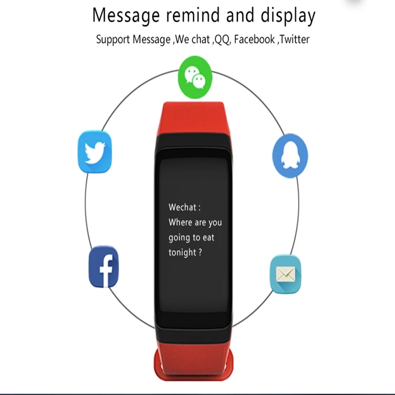 

2017 new waterproof heart rate monitor smart bracelet Blood oxygen Blood presure monitor sport watch mobile phone