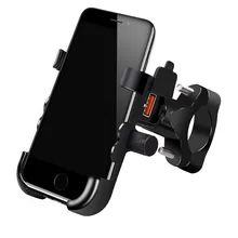 Universal QC 3.0 USB Motorcycle Charger Phone Holder Waterproof 12V Motocross Bike Mobile Phone Mount Power Adapter Handlebar