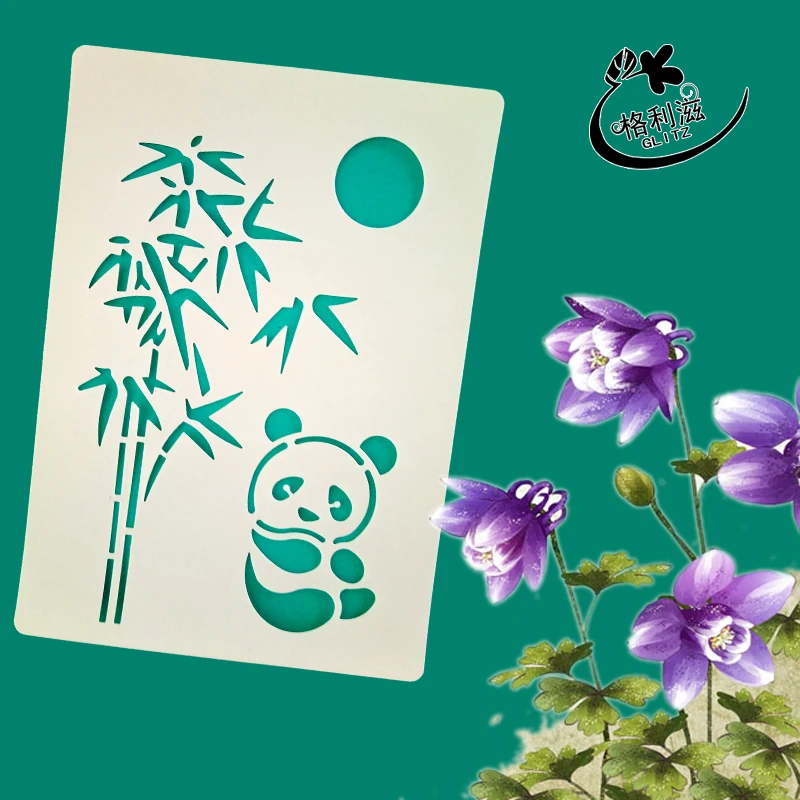 

Panda Layering Stencils for DIY Scrapbooking/photo album Decorative Embossing DIY Paper Cards Crafts