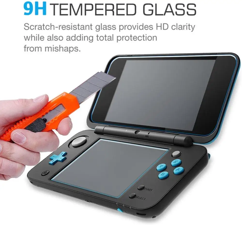 

Ultra Clear Premium Tempered Glass Screen For Nintend New 2DS XL LL Console Screen Protector Anti-Scratch Full HD Cover Skin
