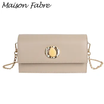 

Maison Fabre Bag woman leather crossbody Bag chain solid shoulder bag strap small coin purse elegant Ladies vintage handbag 2019