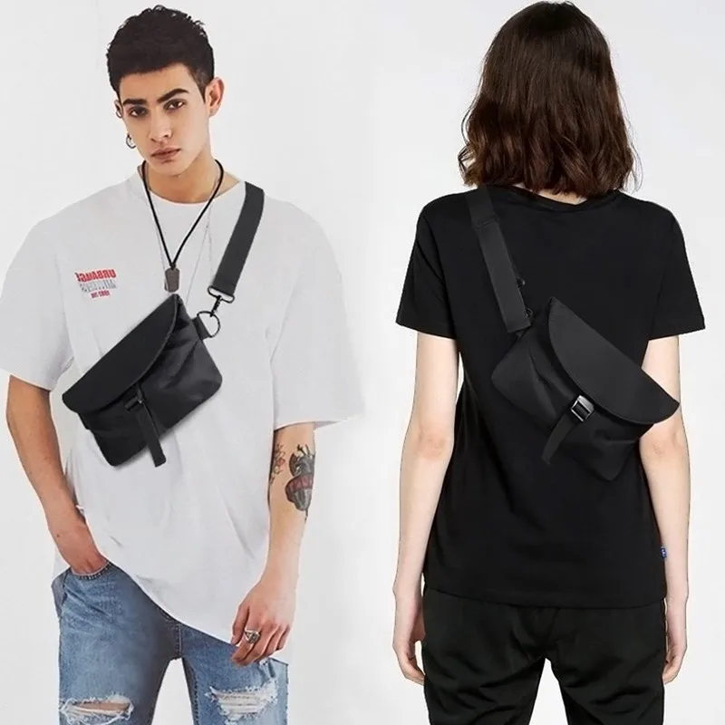

nylon Crossbody Shoulder Bag Men Hip Hop Streetwear Functional Tactical Travel Pouch Messenger School Bags Teenager 2019 fashion