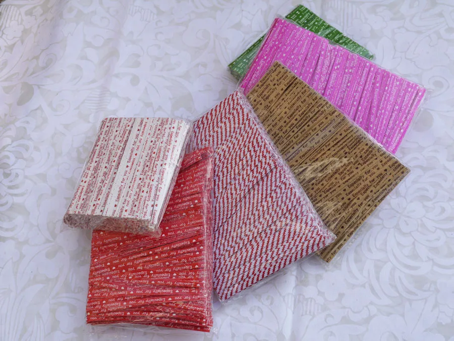 

Color cowhide fidibus silk Gift packaging for twist tie 1000pcs
