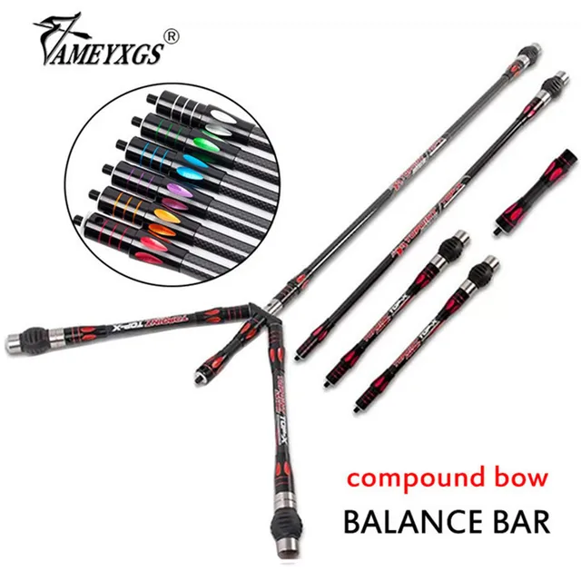  US $120.16 1set Compound Balance Archery pr633 Stabilizer Hunting Sports Carbon Damper Shock 