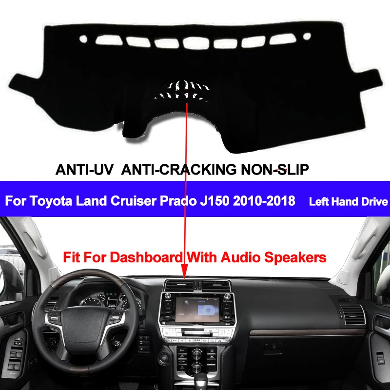 TAIJS Car Dashboard Cover For Toyota Land Cruiser Prado J150 2010 2016
