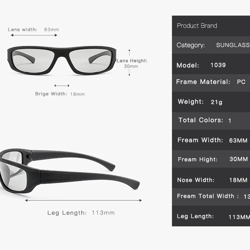 Фотохромные солнцезащитные очки для вождения, мужские поляризованные очки хамелеон, цветные солнцезащитные очки для мужчин, меняющие цвет, спортивные модные солнцезащитные очки