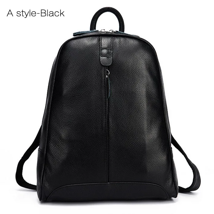 Aodux 100% couro genuíno mochila feminina camada