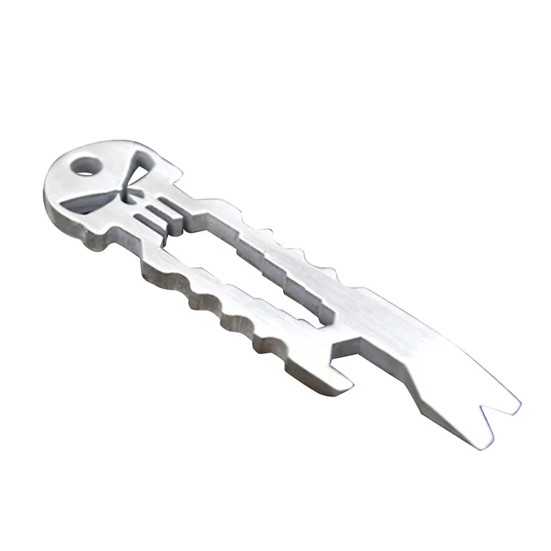 Steel color Самообороны Личная тактическая ручка Череп безопасности EDC Многофункциональный инструмент выживания брелок открывалка для бутылок самозащита выживание самооборона - Цвет: Steel color