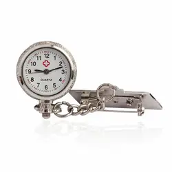 Унисекс Мужские и женские часы арабский металла фибула медсестра белый циферблат кварцевые карманные часы подарок Relogio masculino оптовая