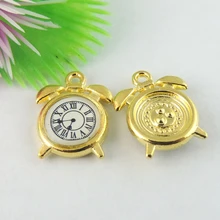 Wholesale 20pcs/Lot Charm Pendants Clock Gold Jewelry Makings&Findings Jewelry finding fine Necklace Handmade Bracelet Decorate