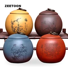 Аутентичный Исин чай Caddies Дракон яйцо банки фиолетовая глина конфеты банка для хранения керамика чай баррель приправа горшок творческий домашний декор