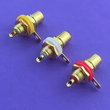 3pcs YT133Y RCA Panel Mount Chassis Audio RCA Female Socket Plug Free Shipping Russia