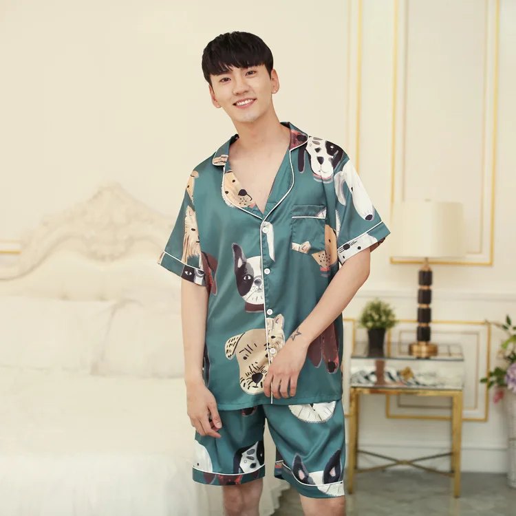 Short Sleeve Cartoon Mens Sleeping 