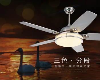 

Restaurant ceiling light fan light ceiling living room-bedroom minimalist modern leaf retro bedroom with remote control LED fan