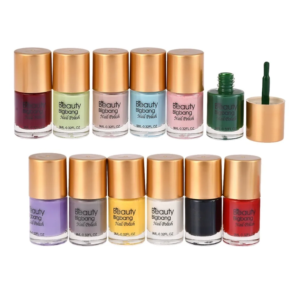 

BEAUTYBIGBANG 9ml Sweet Color Long Lasting Lacquer Varnish Nail Polish Enamel Manicure Design Quick Dry Nail Art