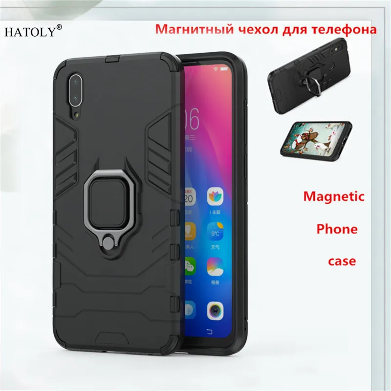 

Vivo Y97 Case Magnetic Finger Ring Bracket Armor Phone Case Cover Vivo Y97 Back Cover Hard Bumper Phone Case Funda Vivo Y97