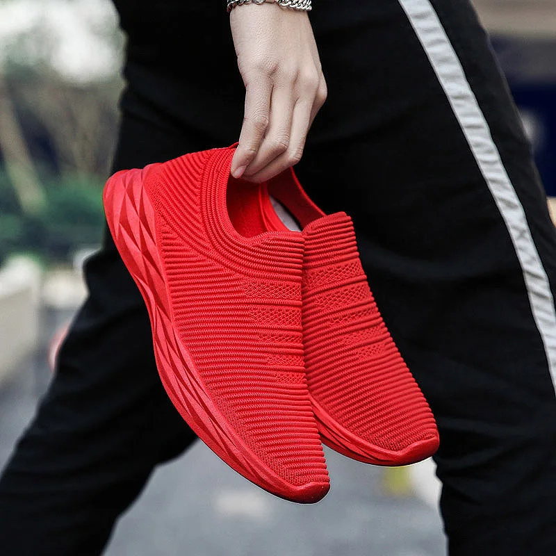 Fires Men Summer Mesh Loafers Black Red Gray Casual Sneakers Slip-on Comfortable Flat Shoes Male Outdoor Light Loafer Shoes Fires Men Summer Mesh Loafers Black Red Gray Casual Sneakers Slip-on Comfortable Flat Shoes Male Outdoor Light Loafer Shoes