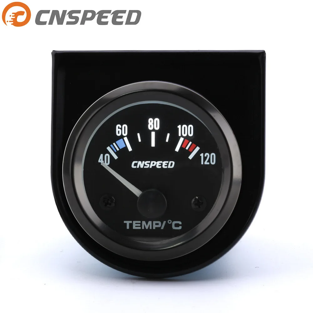 

Free Shipping CNSPEED 12V 2''52mm Auto Water Tempera Gauge 40-120C Pointer Auto Water Temperature Temp Gauge White Led Car Meter