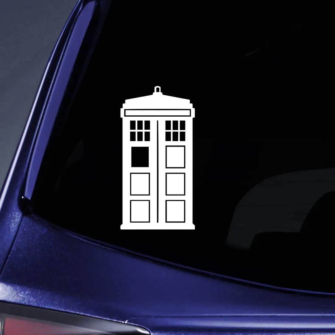 

Bargain Max Decals - DW Tardis Whovian - Sticker Decal Notebook Car Laptop 5" (White)