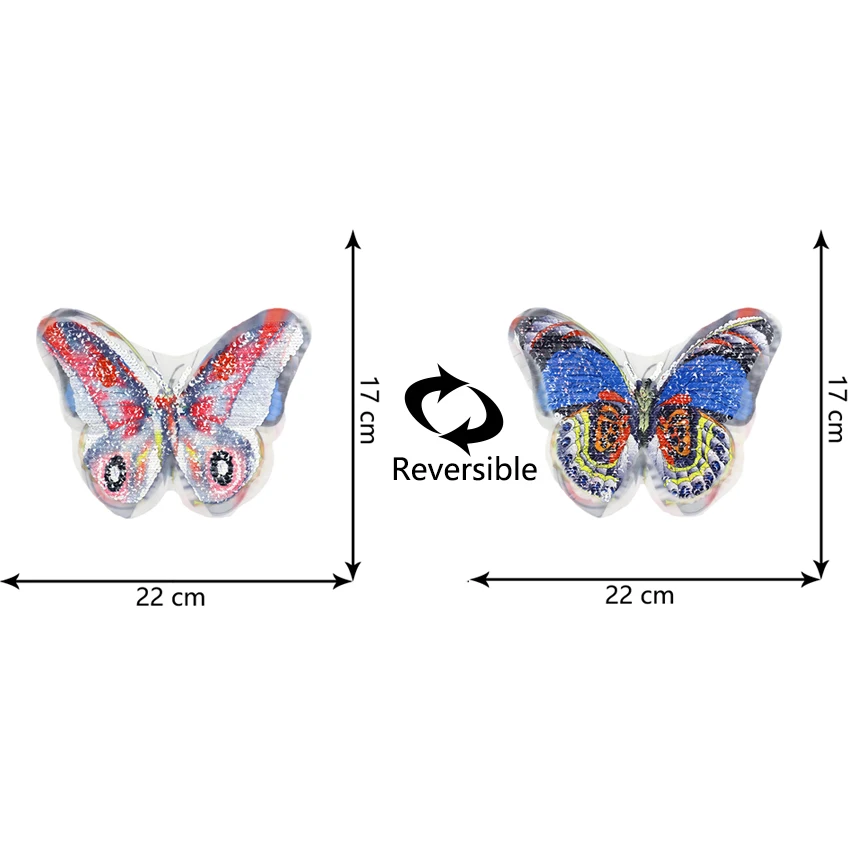 Изменение цвета Бабочка diy Реверсивные блестки патчи для ремонта одежды пришить на свитер аксессуары для украшения одежды - Цвет: No.10