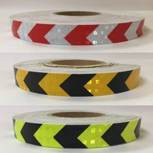 Best Price 25mm x 25m reflective warning tape with arrow printing for car