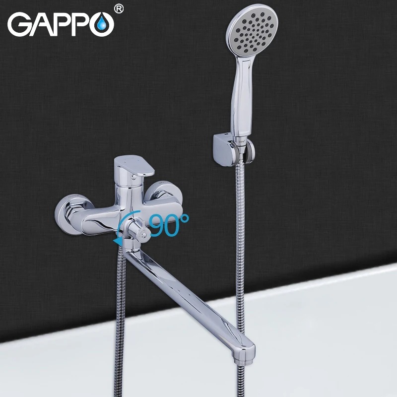 

GAPPO Bathtub faucets bathroom bathtub mixer brass chrome bath faucets wall mounted bathtub spout bath mixer water taps
