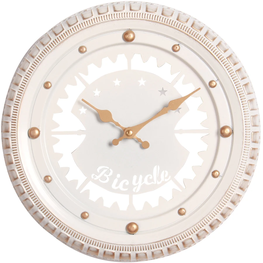 

American Modern Wall Clocks Living Room Metal Gold Decor Watch Wall Beautiful Horloge Mural Home Decoration Accessories Clocks