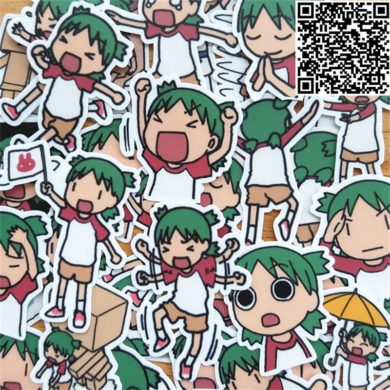

35Pcs Green Hair Sister Waterproof Anime Sticker For Guitar Laptop Motorcycle Laptop Phone Stickers Skateboard Luggage Decal Toy
