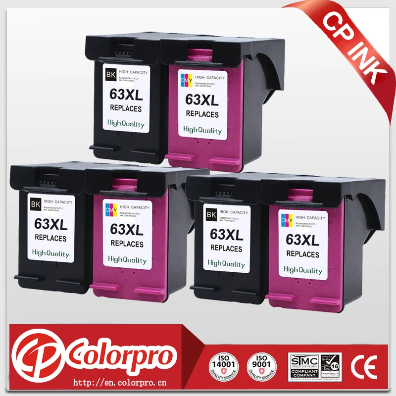 Сменный картридж CP 63 для принтера HP Officejet 3833 5255 5258 4650 3830 DeskJet 2130 1112 3632 (3BK/3C)|ink cartridge|ink