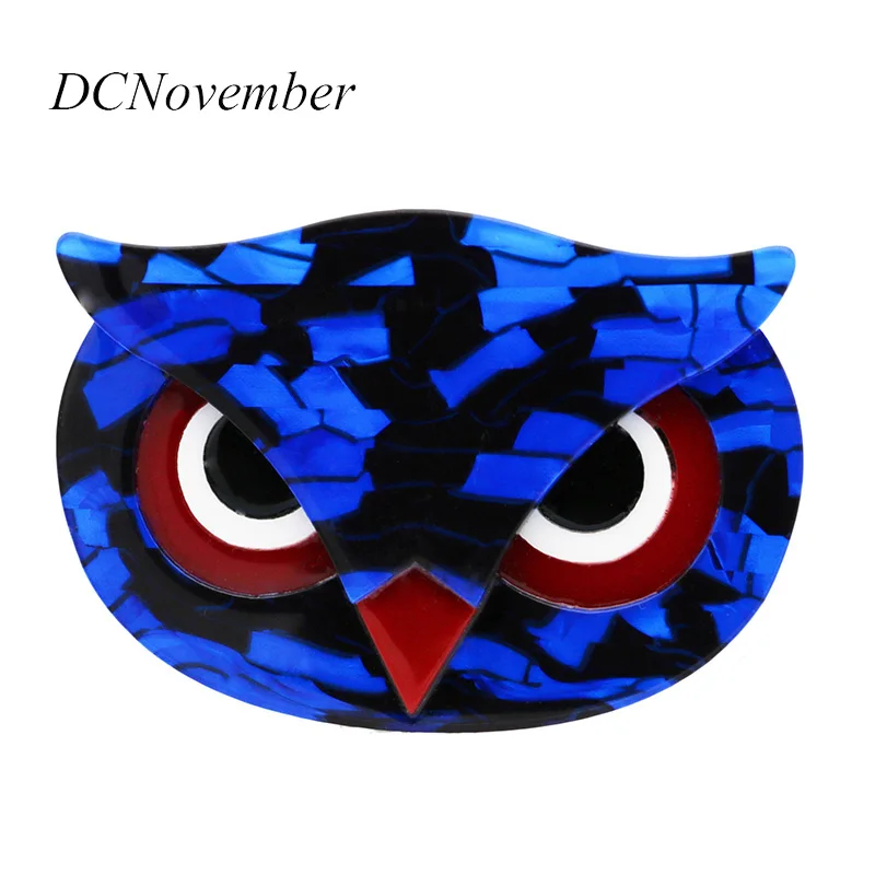 

Vintage Owl Brooches for Women Acetate Fiber Animal Owl Head Brooch Pin Acrylic Resin Environmental Brooch Jewelry
