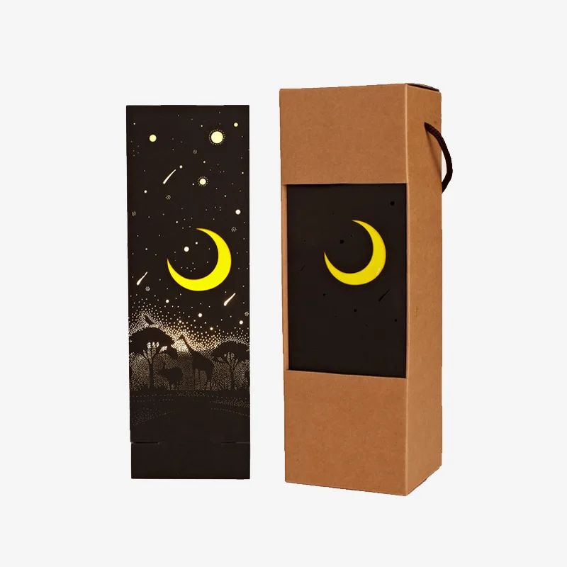 

Night Light Triangle Lantern Meteor Shower Creative Lighting Decoration Paper Carving Crafts