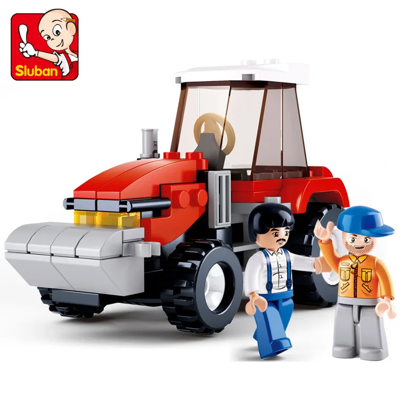 Ban 0556 Farmer Tractor Children Early Education Originality Alpinia Oxyphylla Cover Spelling Assemble Building Block Vehicle | Игрушки и