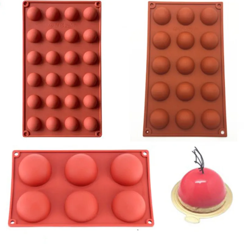 

TTLIFE Half Ball Sphere Silicone Mold Round Cake Chocolate Pastry Bakeware Stencil Pudding Jello Soap Bread Candy Baking Moulds