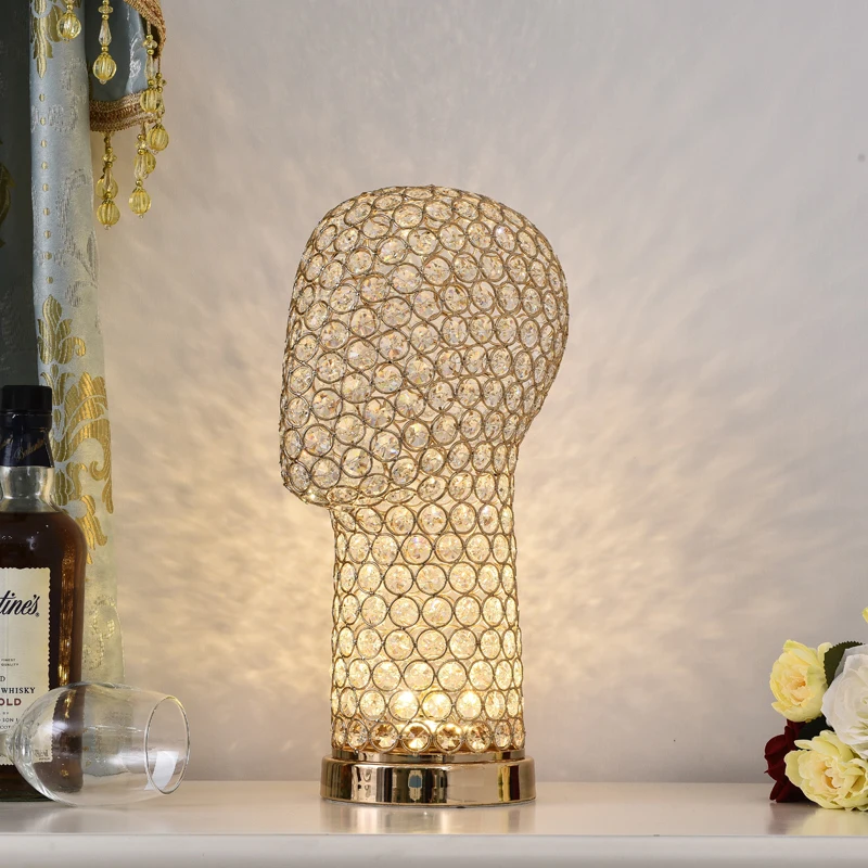 

Modern Crystal Art Table Lamps for Bedroom Living Room Study Office Desk Lamp AC110-240V