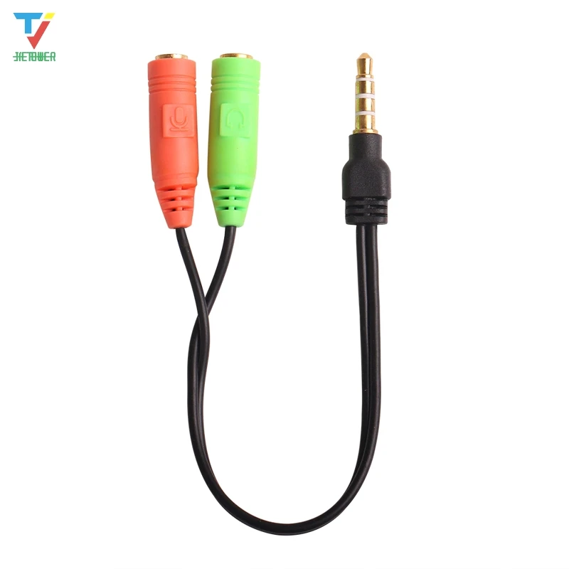 500pcs lot High Quality 3 5MM Extension Earphone Headphone Audio Splitter Cable Adapter Female to 2 Male wholesale AUX cable