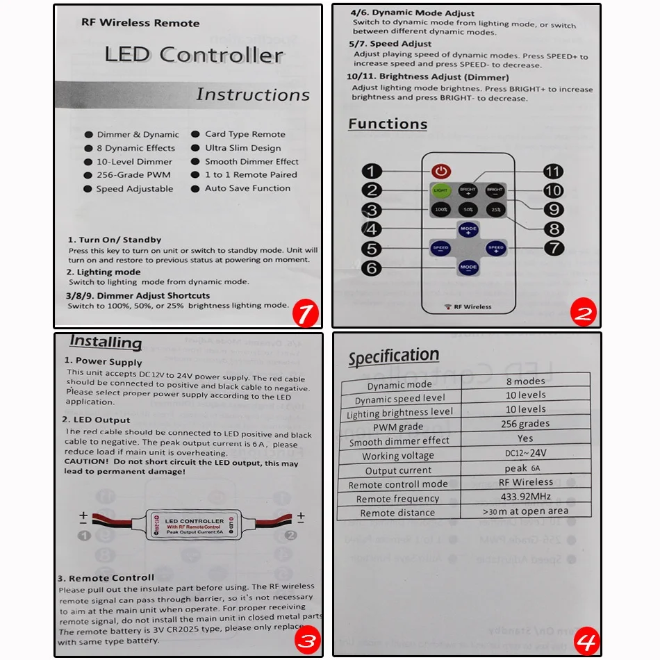 Мини DC 12V RF Беспроводной Led Управление; диммер 6A для Управление один Цвет Светодиодная лента led освещение 3528 5050 5630 3014 Светодиодные полосы