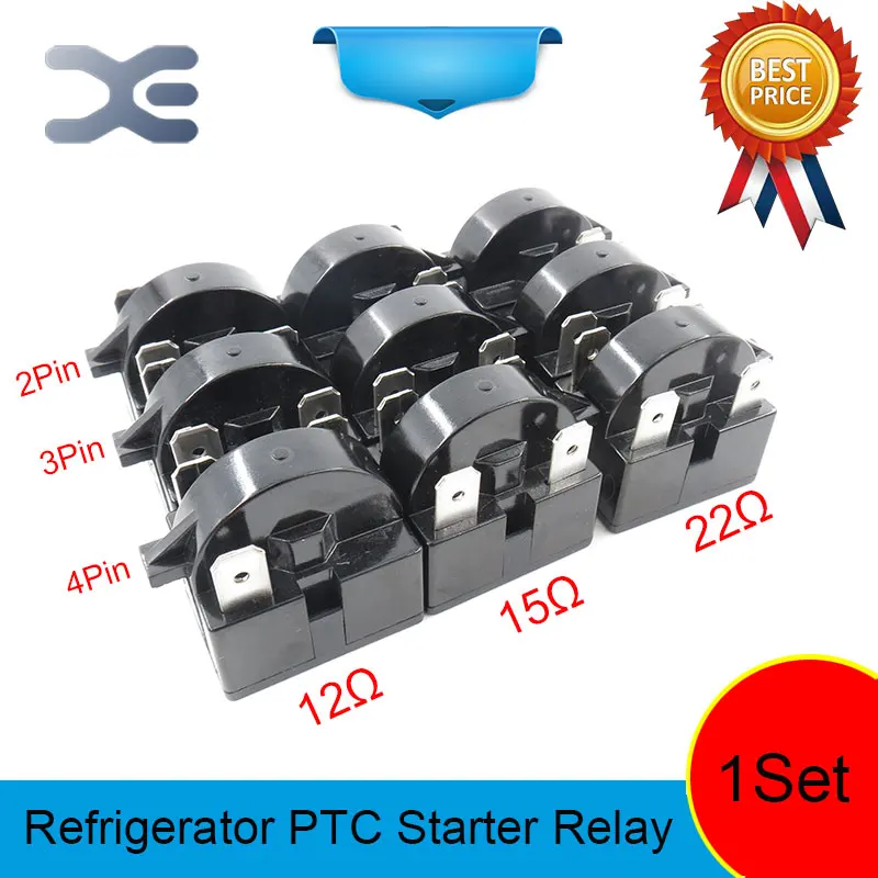 9 шт. Запчасти для холодильника стартовые части 2 3 4PIN 12 15 22OHM стартер PTC реле
