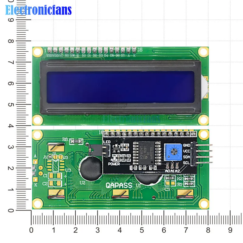 Модуль ЖКД синий зеленый Экран IIC I2C Интерфейс 1602 16*2 ЖК-дисплей 5 V для arduino 1602 ЖК-дисплей UNO R3 Mega2560 ЖК-дисплей 1602 адаптер пластины