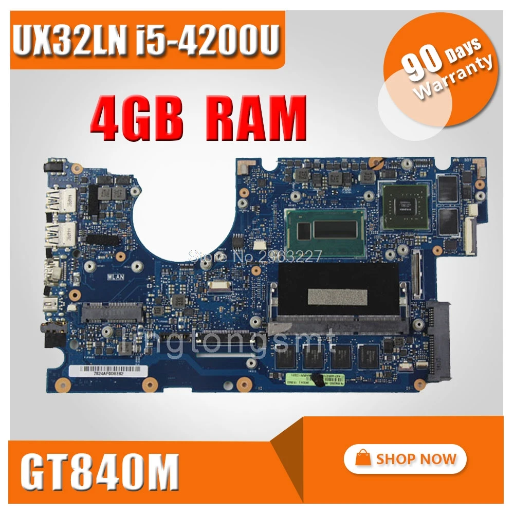 UX32LN Motherboard REV2.0 i5 4200U 4G Memory GT840M For ASUS UX32L ...