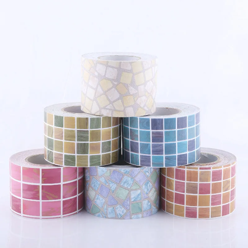 Classical Mosaic Stickers Vinyl Waterproof Waistline Self adhesive Wallpaper, Kitchen Bathroom Classical Mosaic Stickers Vinyl Waterproof Waistline Self adhesive Wallpaper, Kitchen Bathroom