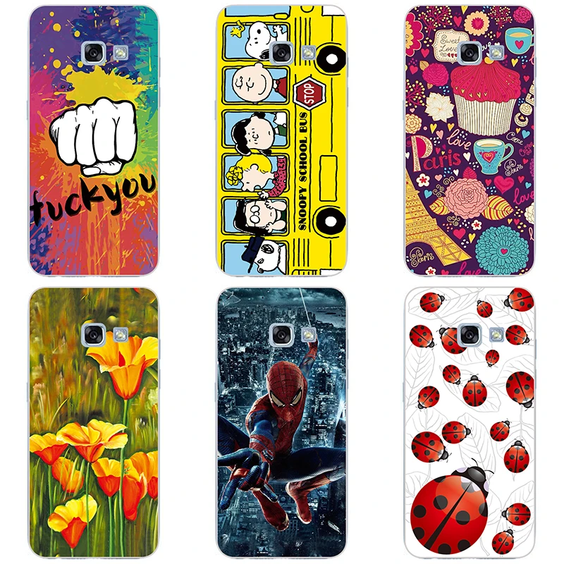hard Plastic phone case cover For Samsung Galaxy A3 2017 SM-A320F/A320 shell printing Painted Flower |
