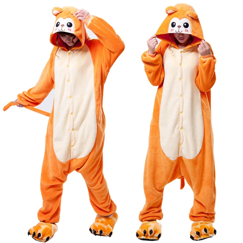 

Kigurumi Monkey Pajamas Animal Party Cosplay Costume Flannel Onesies Game Cartoon Animal Sleepwear