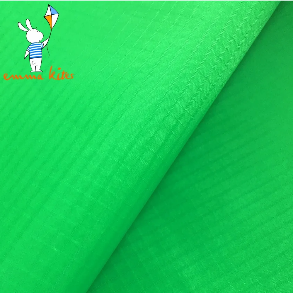 Green 40D Thin Waterproof Outdoor Nylon Fabric for Kite Making Lightweight PU Coating Indoor
